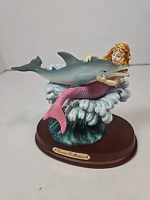 SW-71 Multicolor Polyresin Mermaid Dolphin Statue Sculpture Centerpiece Figurine • $25