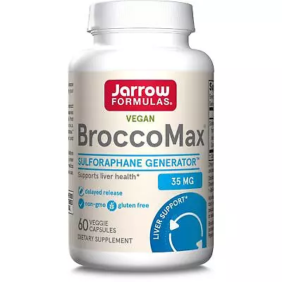 Jarrow Formulas BroccoMax 35mg 60 Veggie Capsules Sulforaphane Liver Support • £24.55