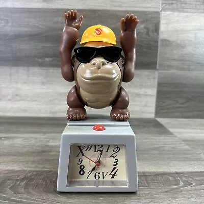 Vintage Happy Dancer Gorilla Quartz Alarm Clock Sound & Motion Taiwan Tested • $35.54