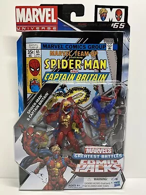 Hasbro Marvel Greatest Battles Comic Packs SPIDER-MAN & CAPTAIN BRITAIN 2012 NIB • $24.99