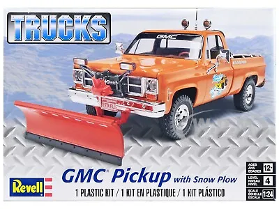 Level 4 Model Kit Gmc Pickup Truck W/snow Plow 1/24 Scale Car By Revell 85-7222 • $22.99