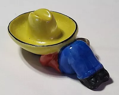 Vintage Ceramic Mexican Sombrero/Siesta Man Ashtray Made In Japan • $24.99