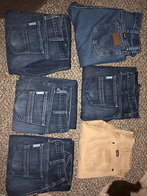 Lot Of 6 Men’s Jeans Size 33x34 Cinch And Wrangler  • $180