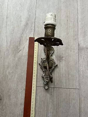 French And Vintage Metal Wall Light Candle Holder -not Tested • £10