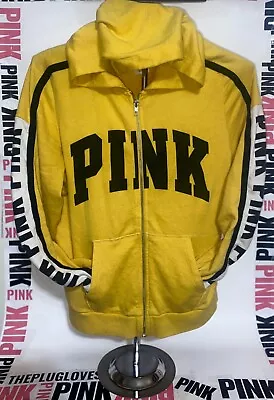 Victoria's Secret PINK Full-zip Yellow Hooded Jacket M • $10