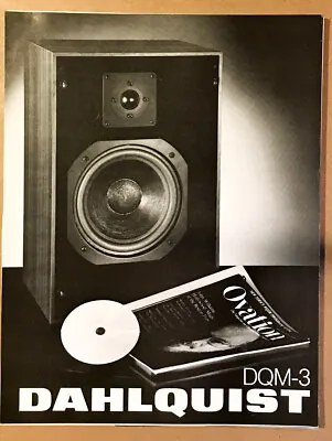 Dahlquist DQM-3 Speaker Dealer Spec Sheet *Original* • $14.97