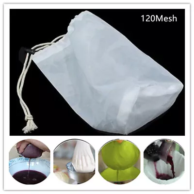 Brew Mesh Bag W/ String Food Grade Wine Beer HomeBrew Bucket Filter 24  X19  • £5.78