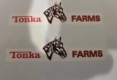 TONKA TRUCK FARMS HORSE TRAILER Vinyl Peel And Stick DECAL SET • $8