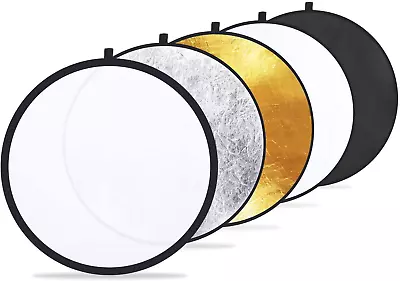 Etekcity 24  (60Cm) 5-In-1 Photography Reflector Light Reflectors For Photograph • $21.44