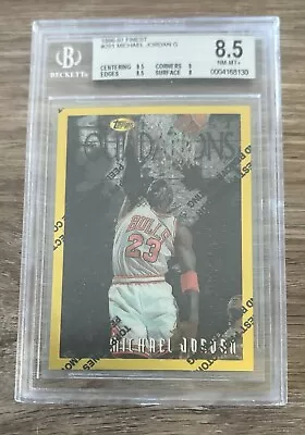 1996-97 Topps Finest #291 Michael Jordan  Gold W/Coating BGS 8.5 NM-MT+  • $187.50