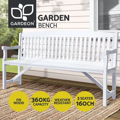 $152.95 • Buy Gardeon 5FT Garden Bench 3 Seat Wooden Outdoor Chair Timber Patio Furniture