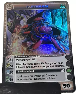 Chaotic 16/100 Aureban Super Rare Holo Foil Card Danian Creature 2008 LP • $11.69