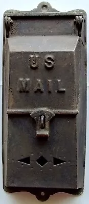 Vintage Cast Iron Wall-Mounted U.S. Mailbox • $30