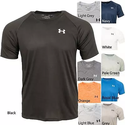 Under Armour Mens T-Shirt Short Sleeve UA Gym Fitness HeatGear Crew Running New • £17.96