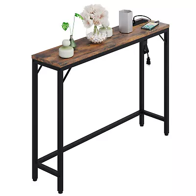 39.3  Industrial Console Table With Power Outlets & USB Ports For Living Room    • $53.68