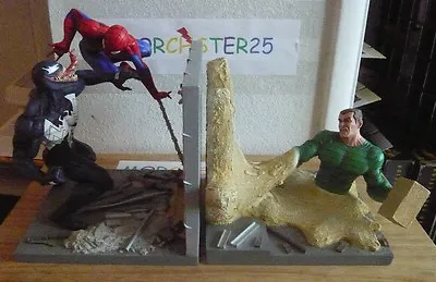Spiderman Vs Venom And Sandman Bookends Statue 224/2500 Marvel Extremely Htf • $1199.95