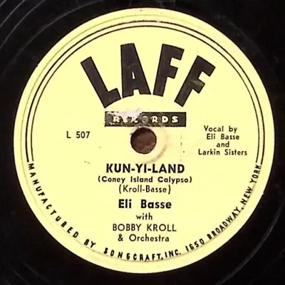 Eli Basse Kun-yi-land / Bialystoker Square Dance Laff Records  78 Rpm 162 • $11.24