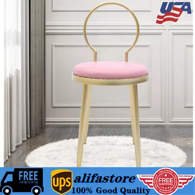 Vanity Makeup Dressing Stool Bench Chair With Back Home Decorators Pink NEW • $49.40