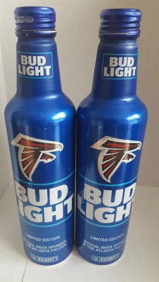 $5.99 • Buy Bud Light (2) *altanta Falcons  2023    Aluminum  16 .oz  Top Open Empty...