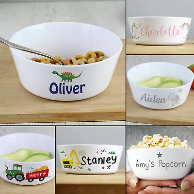 Personalised Childrens Bowl. Breakfast Dish. White. Baby Kids Gift Present • £14.90