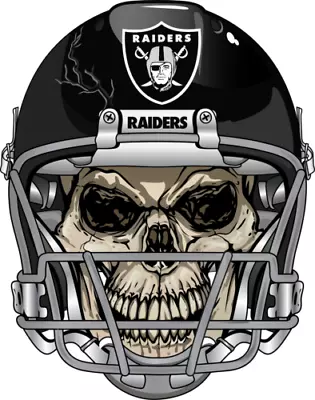 Oakland Raiders Skull Decal  ~ Vinyl Car Sticker - Wall Cornholes Graphics • $4.39