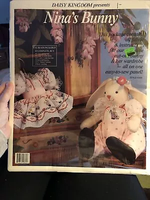 Vintage 1989 Daisy Kingdom Nina's Bunny Stuffed Animal Sewing Kit #9895 Spring • $10.46