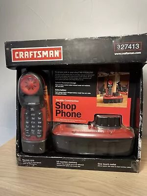 New Craftsman 27413 Single Line Cordless Shop Phone Extra Battery Splash Resist • $59.99