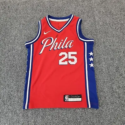 Philadelphia 76ers Jersey Kids SMALL Red Nike Swingman Basketball NBA SIMMONS M • $24.42
