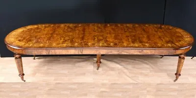 Extending Dining Table - Walnut Italian Marquetry • $8930