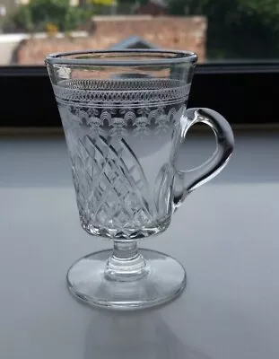 Edwardian Pall Mall Custard Cup Lady Hamilton Pattern Cut & Etched • £8