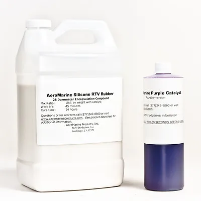  Aeromarine Products Silicone Mold-making Rtv Pourable Rubber 8.8# 1 Gallon Kit! • $109