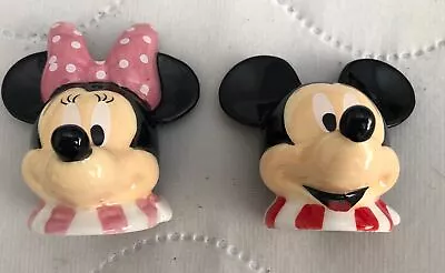 Vintage Disney - Minnie￼ & Mickey Ceramic Salt And Pepper Shakers • $12.50