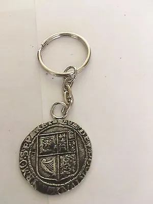 £5.99 • Buy James VI James I Shilling WC43 Fine English Pewter On A Split Ring Keyring 
