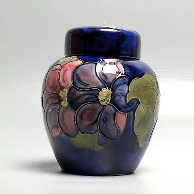 Vintage Moorcroft Pottery Clematis Covered Ginger Jar - Ginger Pot • $795