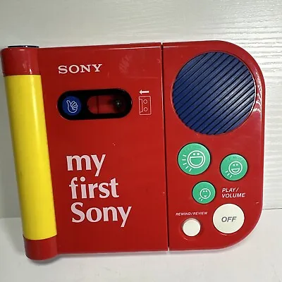 Vintage 1988  My First Sony  Cassette Player TPM-8000 - FOR PARTS! *READ* P6 • $12.98