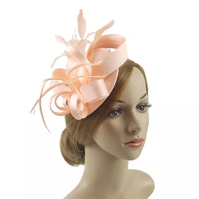 £4.74 • Buy Flower Fascinator Feathers Hair Clip Wedding Royal Ascot Race Small Mini Top Hat