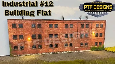 O Scale Scratch Built Industrial #12 Building Flat/Front Factory LEDs MTH Lionel • $38.99