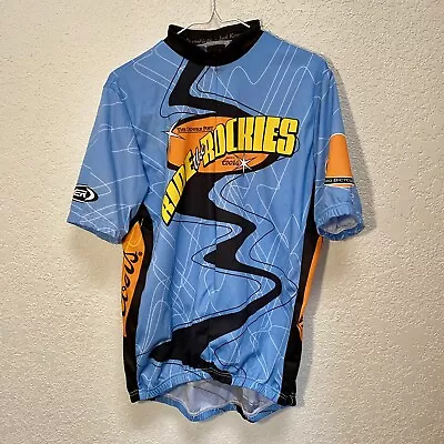 Verge Sport Ride The Rockies Cycling Jersey Men’s L Blue Denver Post Coors Tour • $19.95