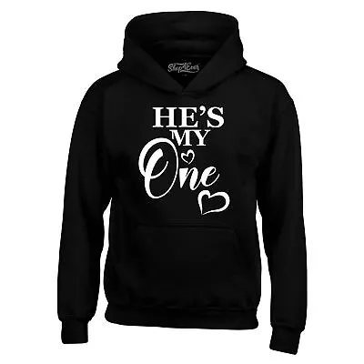 He's My One Couples Matching Valentine Hoodies Love Sweatshirts • $32.99