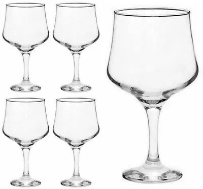 Set Of 4 LARGE Red Wine Glass Goblets / LARGE Wine Glasses 690ml Gin Cocktail • £10.99