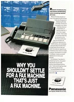 1989 Panasonic KXF320 Fax Machine Office Phone Vintage Print Advertisement • £8.24