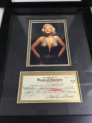 Marilyn Monroe - Replica Vintage Personal Signed Check Bank Of America 1950 • $200