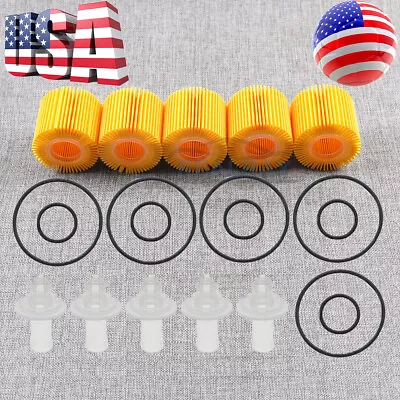 5pcs Oil Filter For Toyota Corolla Prius Prius V C-HR Scion XD 1.8L 04152-YZZA6 • $10.98