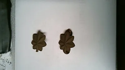 Military Insignia Rank Us Army Set Of 2 Officer Major Brown Colored • $5.99