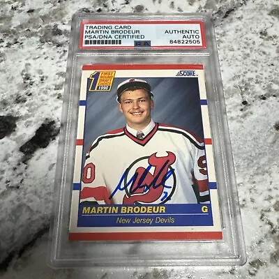 Martin Brodeur Signed 1990 Score #439 New Jersey Devils Rookie Card PSA/DNA • $99.99