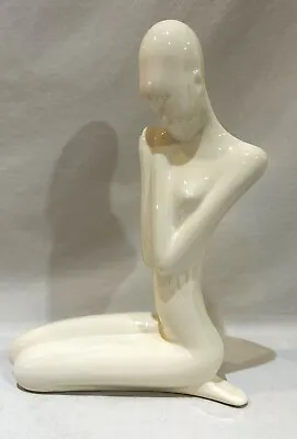 Vintage Ceramic Figurine Of Nude Lady Sculpture 9.5   Art Deco EUC • $25