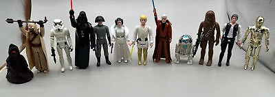 Vintage Kenner Star Wars 1977 A NEW HOPE Original 12 Action Figures & Weapons • $262