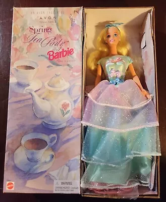 Avon Mattel 18656 Special Edition Spring Tea Party Barbie Doll 1997 Blonde • $18