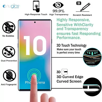 $10.49 • Buy NUGLAS Tempered Glass Screen Protector Samsung Galaxy Note S21 S20 Ultra S10 9 +