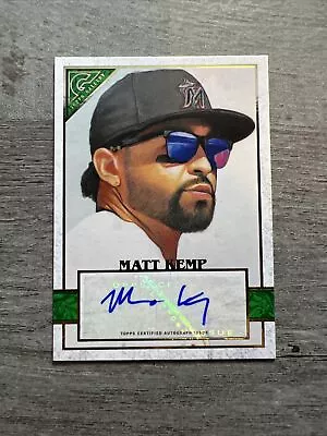 2020 Topps Gallery Matt Kemp #129 Green Parallel Auto /99 MARLINS • $12.99